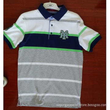 Yarn Dyed Short Sleeve Knitted Polo Shirts